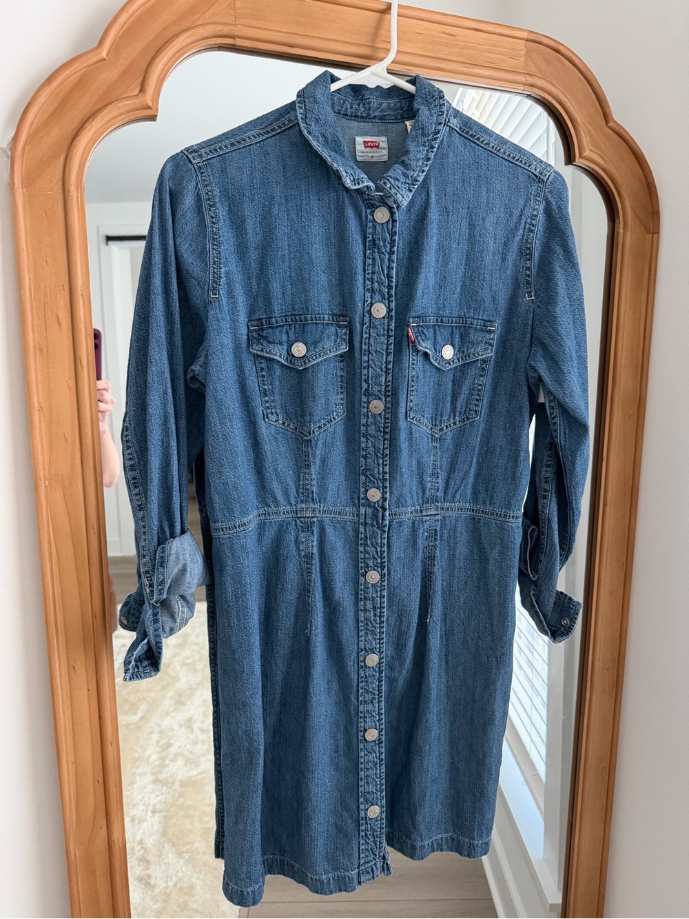 Levi's Indigo Blue Denim Button-Up Dress